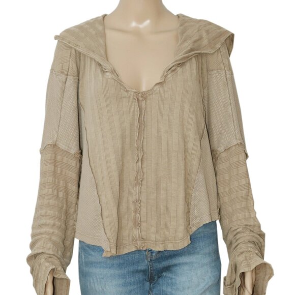 Free People We The Free Aries Hoodie Dropped Dolman Sleeve Cropped Top XL - Picture 7 of 11